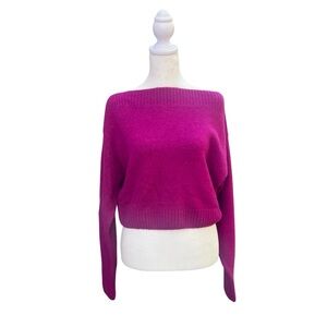 &‎ Other Stories Magenta Off-the-Shoulder Fuzzy Sweater Size XS